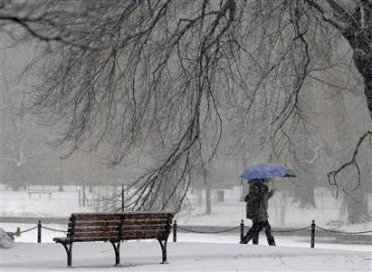 2月8日，波士頓降雪。